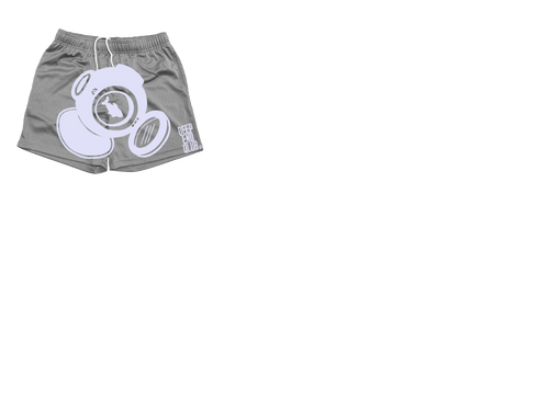 DEQ GRAY MESH SHORT SHORTS (PRE-ORDER)